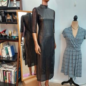 Goth style Perforated Faux Leather Dress by Reverence Dance